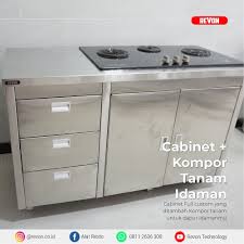 Kabinet dapur gas home furniture on carou. Kabinet Kompor Tanam Di Jakarta Utara Stainless Revon