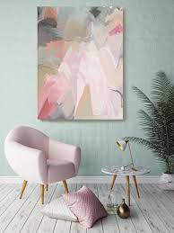 Aesthetic 3 Green Pink Pastel Colors Art Abstract Painting Etsy In 2021 Pastel Colors Art Canvas Art Prints Coral Wall Art