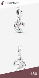 pandora pizza love dangle charm 10 off 3 or more items from this closet comes with a pandor sterling silver charm dangle charms pandora jewelry bracelets