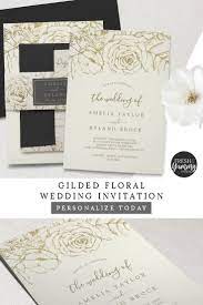 Gilded Floral Cream And Gold The Wedding Of Invitation Zazzle Com In 2021 Floral Wedding Invitations Wedding Invitations Floral Wedding