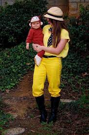 Diy Curious George And The Man With The Yellow Hat Costume Maskerix Com Curious George Costume Baby Halloween Costumes Baby First Halloween