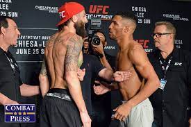 Chris prawdzik of cageside press initially reported the matchup. Ufc Fight Night 112 Chiesa Vs Lee Weigh In Photo Gallery