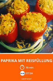 Paprika Mit Reisfullung Rezept In 2020 Gefullte Paprikaschoten Rezepte Einfache Gerichte