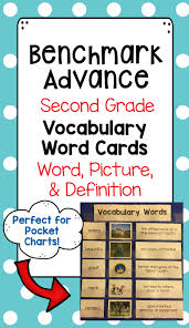 Benchmark Advance Vocabulary Word Cards For 2nd Grade All Units 1 10 Each Page Contains A Vocabula Benchmark Advance Vocabulary Words Teacher Favorite Things