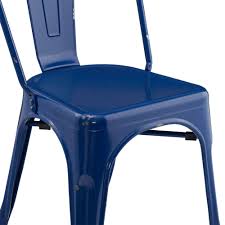 Made from 80% recycled aluminum. We Furniture Metal Cafe Chair Navy Blue For More Information Visit Image Link Affiliate Link Ki Metal Cafe Chairs Cafe Chairs Dining Room Chair Cushions