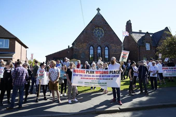 RAF Linton-on-Ouse asylum proposal: Residents rally against 'unworkable' plans to house 1,200 men in rural leafy village