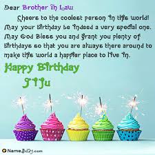 I wish you good luck and always be happy. Happy Birthday Brother In Law Image Of Cake Card Wishes