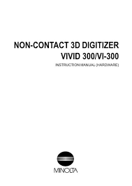 Cameras, webcams & scanners name: Vivid 300 Manual Konica Minolta Sensing Americas Inc