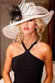 Fashionable Woman In Elegant Hat And Dress Elegant Hats Classy Hats Derby Outfits