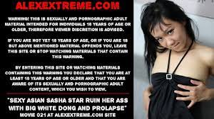 Sexy asian Sasha Star ruin her ass with big white dong and prolapse -  XVIDEOS.COM