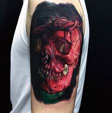 Skull tattoos show that the wearer has no fear of death and has accepted their mortality, which is pretty cool! 60 Badass Skull Tattoos For Men Masculine Design Ideas