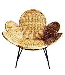 boho chic rattan flower petal accent chair bohemian decor chair accent chairs