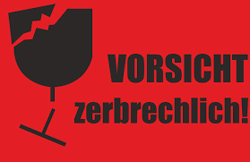 Keep dry and do not load!. Warnetiketten Vorsicht Zerbrechlich Neon Rot 85 X 55 Mm 100 Stuck Sticker Profi