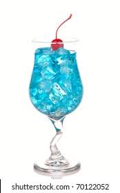 Cocktail met malibu, blue curacao, baileys, ijs en kokos. Blue Hawaiian Lagoon Cocktail Malibu Rum Stock Photo Edit Now 70122052