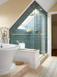 Slanted ceilings are often difficult to work with, and most of us are flummoxed on how to decorate a room with sloped walls. 22 Beautiful Bathroom Shower Ideas For Every Style In 2021 Home Dream House Blue Bathrooms Designs