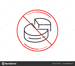 Stop Sign Pie Chart Line Icon Presentation Graph Sign Market