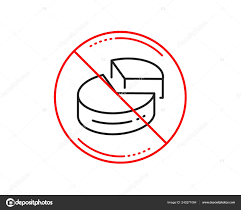 stop sign pie chart line icon presentation graph sign market