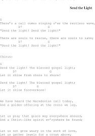 Gospel Song Send_the_light Lyrics And Chords In 2019