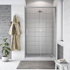 Porta Doccia 1 Anta Fissa 1 Anta Scorrevole Remix 100 Cm H 195 Cm In Vetro Spessore 6 Mm Trasparente Argento Porte Da Doccia Doccia Bianca E Tappeti Bagno