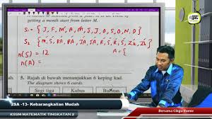 Scan qr code to view profile in app. 2018 Kssm Matematik Tingkatan 2 Sarjana 13 Kebarangkalian Mudah Vtutor