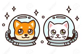 Cute Cartoon Space Cat And Dog Drawing Kawaii Anime Style Puppy Royalty Free Cliparts Vectors And Stock Illustration Image 126947065