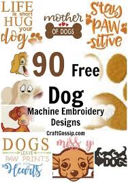 90 Free Dog Machine Embroidery Designs Needle Work