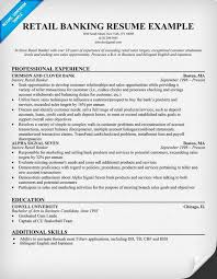 retail banking resume sample resume