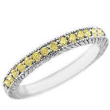 1 4 Carat Fancy Canary Yellow Diamond Wedding Band Ring Solid Etsy Diamond Wedding Bands Yellow Diamond Wedding Rings Diamond Wedding Rings Vintage