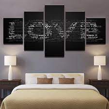 Instead, draw an imaginary rectangle on the main focal wall in the room you wish to dress up. Love In Any Language 5 Panel Canvas Print Wall Art Abstract Canvas Wall Art Wall Canvas Canvas Print Wall
