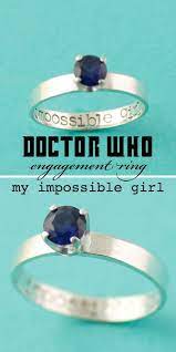 Doctor Who My Impossible Girl Engagement Ring Tardis Blue Stone By Spiffing Jewelry Howtogethimtopropose Doctor Who Wedding Engagement Rings Doctor Who