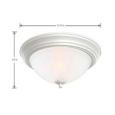 The dining room light fixtures from home depot should be placed on the ceiling and just where the dining table is placed. Commercial Electric 13 In 2 Light White Flush Mount With Frosted Glass Shade 2 Pack Efg8012a Wh The Home Depot