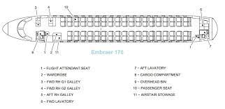 Erj 170 Seat Map Embraer 170, E-170, Embraer Ejet Series E-170 | Alineport.com