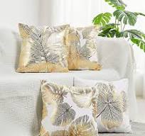 Pack of 4 Decorative Throw Pillow Case Cushion Cover Gold ...
