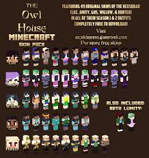 The Owl House Minecraft Skin Pack