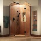 Prism Plus 34 inch D x 34 inch W x 72 inch H Frameless Hinged Shower Enclosure i... DreamLine