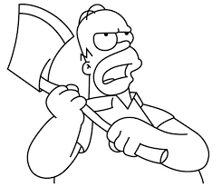 Download homer simpson coloring page and use any clip art,coloring,png graphics in your website, document or presentation. Homer Simpson With Axe Coloring Page Free Printable Coloring Pages For Kids