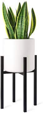 Amazon Com Mkono Plant Stand Mid Century Modern Tall Flower Pot Stands Indoor Amazoncom Century Flower Ind In 2020 Plant Stand Indoor Plant Pots Plant Holders