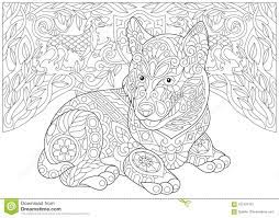 Zentangle Siberian Husky And Heraldic Dogs Stock Vector Illustration Of Breed Arms 107437161