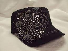 Sassy Strands Bling Hat Black Cross Klchapman4 Cute Hats Hats Vintage Fashion