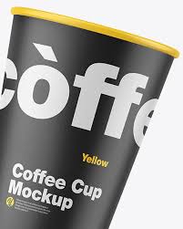 Coffee cups play important roles in your branding. Paper Coffee Cups Mockup In Cup Bowl Mockups On Yellow Images Object Mockups