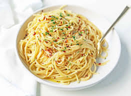 Spaghetti Aglio E Olio Spaghetti Tossed In Sauteed Garlic Olive Oil Red Pepper Flakes An Chicken Aglio Olio Recipe Aglio E Olio Recipe Pasta Al Olio Recipe