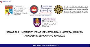 Lepasan kolej vokasional tiada spm, bolehkah sambung pengajian ke ipta/s? Senarai 4 Universiti Yang Menawarkan Jawatan Bukan Akademik Sepanjang Jun 2020