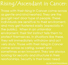 Cancer's sensitivity, mixed with scorpio intuition, makes. Click Here 4 More Home Information Answered Q S Moon Signs Compatibility Rising Signs I Post Cancer Rising Ascendant Sign Astrology