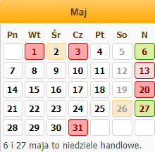 Kiedy wypada najbliższa niedziela handlowa? Niedziele Handlowe W Maju 2018 Kiedy Otwarte Sklepy Kalendarz Radio Zet
