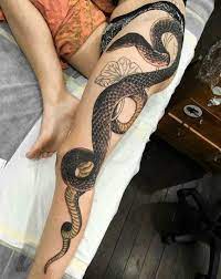 Do you want a traditional design or something more for example: Best Tattoo Snake Leg Thighs 48 Ideas Snake Tattoo Leg Tattoos Tattoos