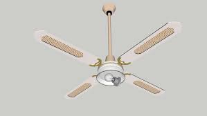 Made from heavy duty construction White Rattan Ceiling Fan With Light Bulb High Ceiling 3d Warehouse