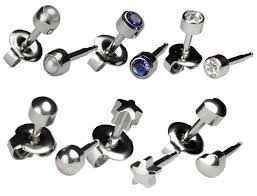 Buy Silver 6 Pairs Of 4mm 16ga Stainless Steel Studex Studs Hypoallergenic Ear Piercing Gun Kit Cartilage Earring Stud Hypoallergenic Surgical Steel Baby Earrings For Women Online In Italy B00mwb9zbk