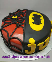 Batman Spiderman Torte Junge Kuchen Torten Rezepte Cupcakes