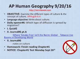 Ap Human Geography Week 3 Fall Ap Human Geography 9 19 16 Objective Examine The Different Types Of Regions In The United Ppt Download