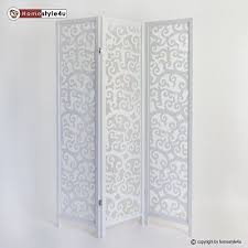 3 Fach Paravent Raumteiler Holz Trennwand Spanische Wand Sichtschutz Weiss Raumteiler Paravent Raumteiler Raumteiler Holz